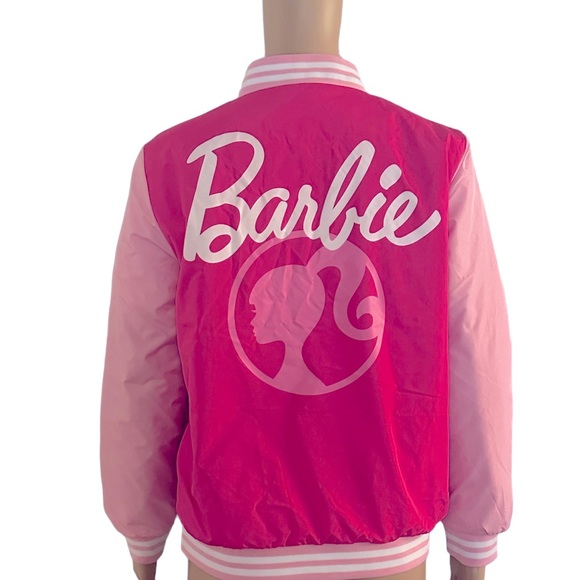NWOT Barbie Girls Bomber Jacket, Logo 59 Zip-Up Varsity Jacket - Size 16 (XL) - Picture 2 of 6